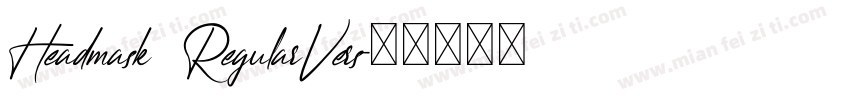 Headmask RegularVers字体转换